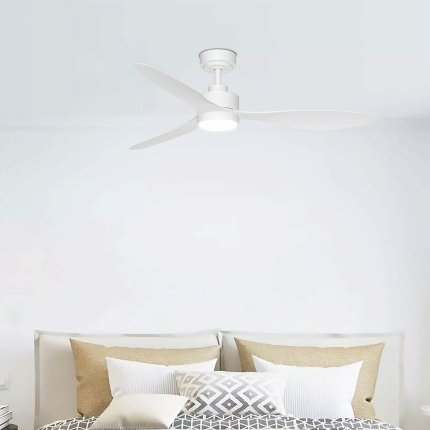 ZEVENTI - LED димируем таванен вентилатор ULUWATU LED/20W/230V 2700-6500K 132cm бял + дистанционно управление