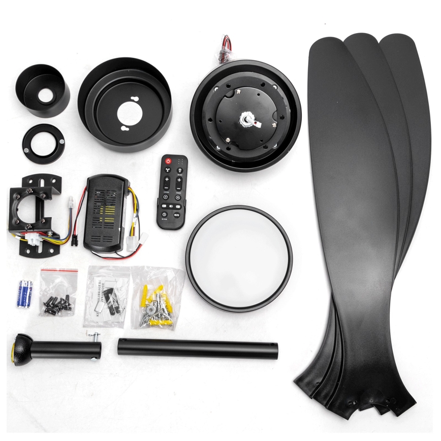 ZEVENTI - Димируем LED таванен вентилатор ULUWATU LED/20W/230V 2700-6500K 132 cm черен + дистанционно управление