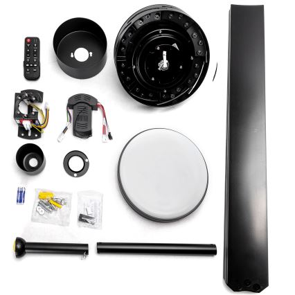 ZEVENTI - LED димируем таванен вентилатор WALKIKI LED/24W/230V 2700-6500K 165 cm черен + дистанционно управление