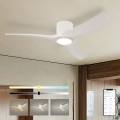 ZEVENTI - LED димируем таванен вентилатор ORBITO LED/24W/230V 3000/4000/6000K Wi-Fi Tuya бял + дистанционно управление