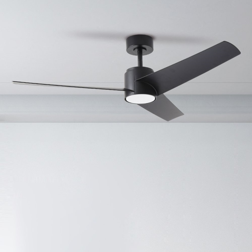 ZEVENTI - LED Димируем таванен вентилатор ORVIETO LED/18W/230V 3000-6000K Wi-Fi Tuya черен + дистанционно управление
