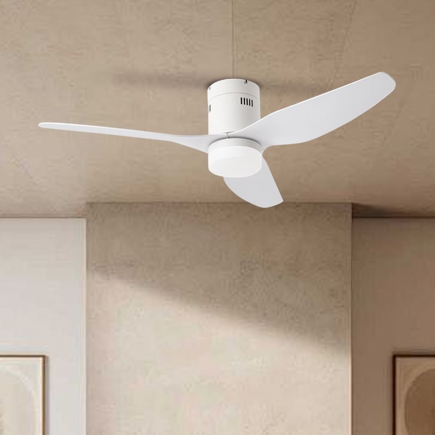 ZEVENTI - LED Димируем таванен вентилатор PADUA LED/18W/230V 3000-6000K Wi-Fi Tuya бял + дистанционно управление