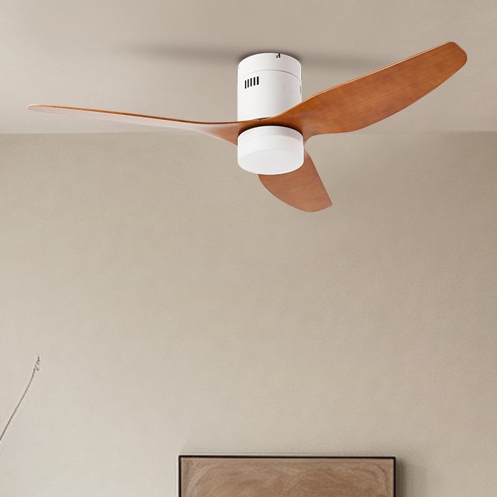 ZEVENTI - LED Димируем таванен вентилатор PADUA LED/18W/230V 3000-6000K Wi-Fi Tuya бял/кафяв + дистанционно управление