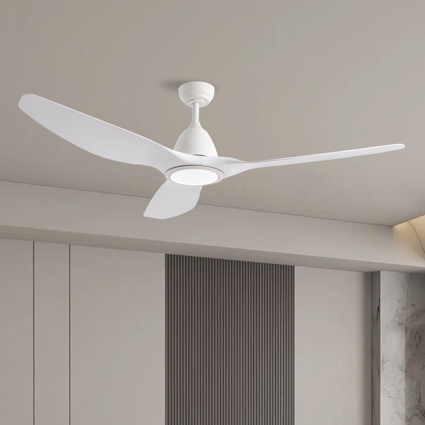ZEVENTI - LED Димируем таванен вентилатор URBINO LED/20W/230V 3000-6000K Wi-Fi Tuya бял + дистанционно управление