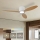 ZEVENTI - LED димируем таванен вентилатор VENTORA LED/24W/230V 3000/4000/6000K Wi-Fi Tuya бял/дъб + дистанционно управление