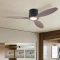 ZEVENTI - LED димируем таванен вентилатор VENTORA LED/24W/230V 3000/4000/6000K Wi-Fi Tuya черен/орех + дистанционно управление