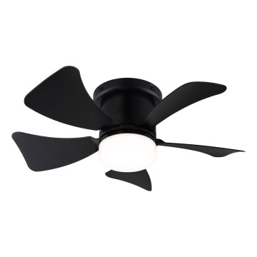 ZEVENTI - LED регулируем таванен вентилатор MUNDAKA LED/10W/230V 3000-6500K черен + дистанционно управление