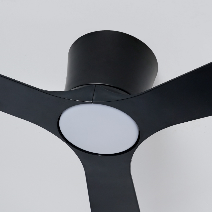 ZEVENTI - LED димируем таванен вентилатор AUREX LED/24W/230V 3000/4000/6000K Wi-Fi Tuya черен + дистанционно управление