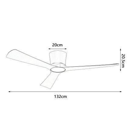 ZEVENTI - LED димируем таванен вентилатор AUREX LED/24W/230V 3000/4000/6000K Wi-Fi Tuya черен + дистанционно управление