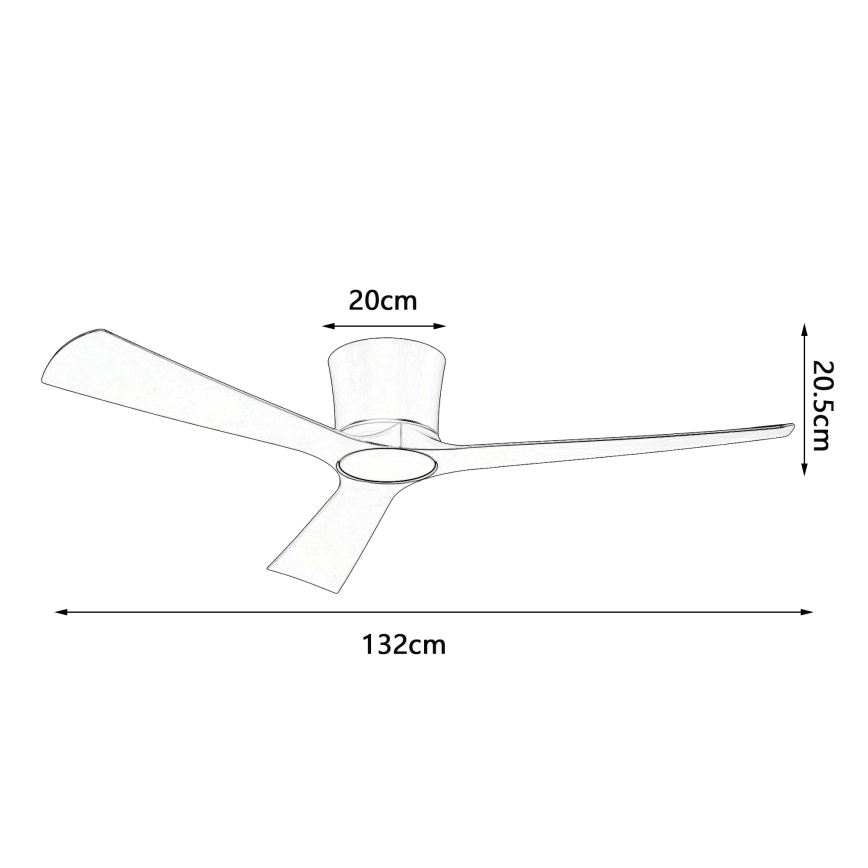 ZEVENTI - LED димируем таванен вентилатор AUREX LED/24W/230V 3000/4000/6000K Wi-Fi Tuya черен + дистанционно управление