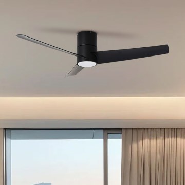 ZEVENTI - LED таванен вентилатор BARROSA LED/18W/230V 3000/4000/6000K Wi-Fi Tuya черен + дистанционно управление