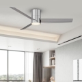 ZEVENTI - LED таванен вентилатор BARROSA LED/18W/230V 3000/4000/6000K Wi-Fi Tuya мат хром + дистанционно управление