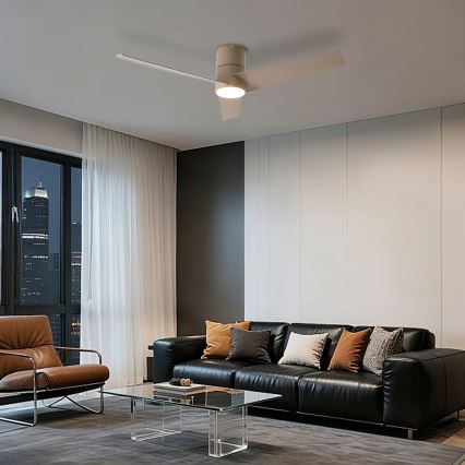 ZEVENTI - LED таванен вентилатор BARROSA LED/18W/230V 3000/4000/6000K Wi-Fi Tuya бежов + дистанционно управление