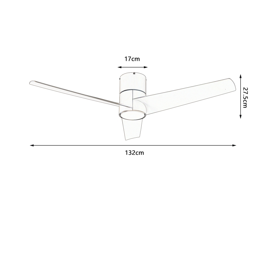 ZEVENTI - LED таванен вентилатор BARROSA LED/18W/230V 3000/4000/6000K Wi-Fi Tuya бежов + дистанционно управление