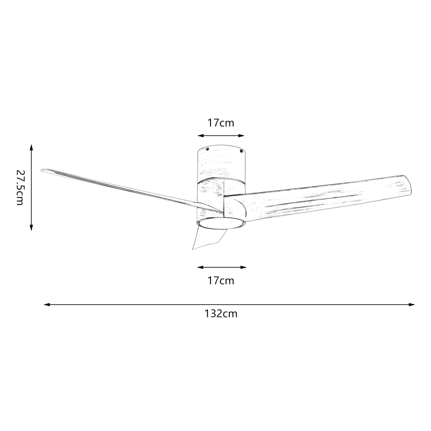 ZEVENTI - LED таванен вентилатор BARROSA LED/18W/230V 3000/4000/6000K Wi-Fi Tuya кафяв + дистанционно управление