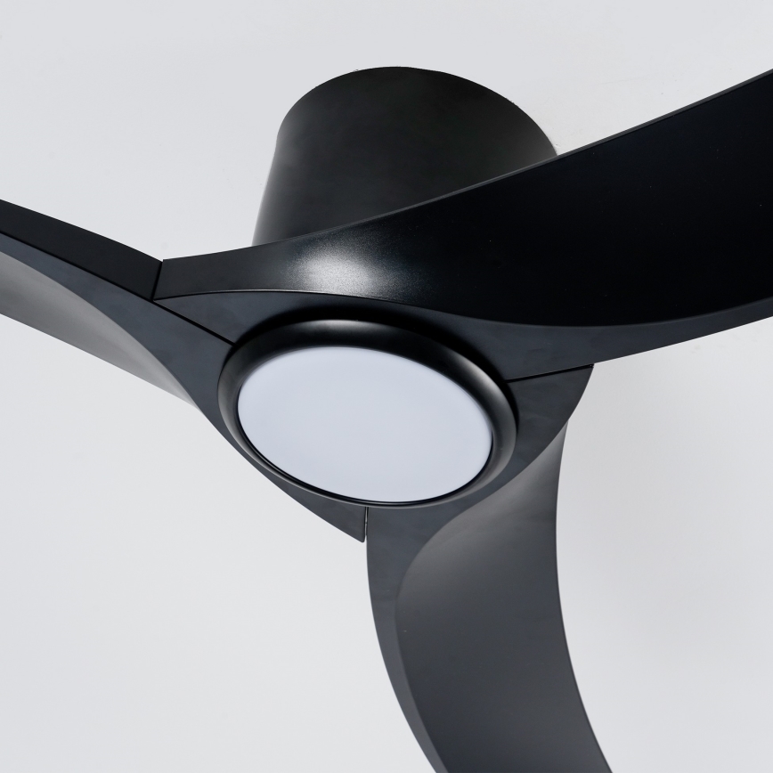 ZEVENTI - LED димируем таванен вентилатор ORBITO LED/24W/230V 3000/4000/6000K Wi-Fi Tuya черен + дистанционно управление