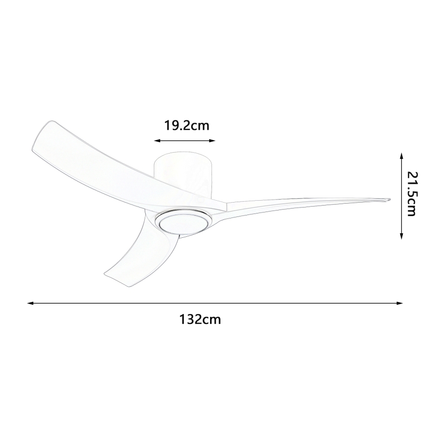 ZEVENTI - LED димируем таванен вентилатор ORBITO LED/24W/230V 3000/4000/6000K Wi-Fi Tuya черен + дистанционно управление
