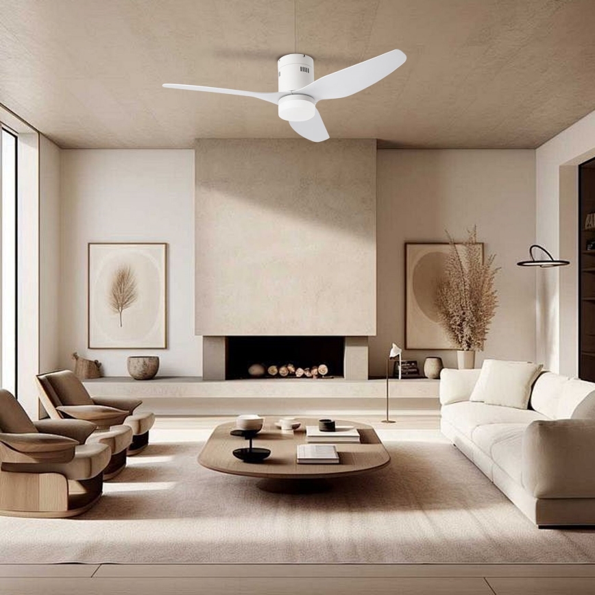 ZEVENTI - LED таванен вентилатор PADUA LED/18W/230V 3000/4000/6000K Wi-Fi Tuya бял + дистанционно управление