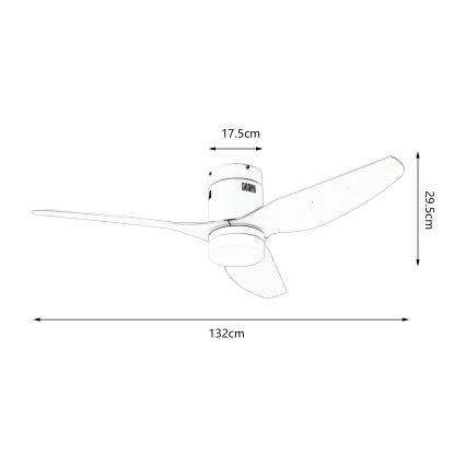 ZEVENTI - LED таванен вентилатор PADUA LED/18W/230V 3000/4000/6000K Wi-Fi Tuya бял + дистанционно управление