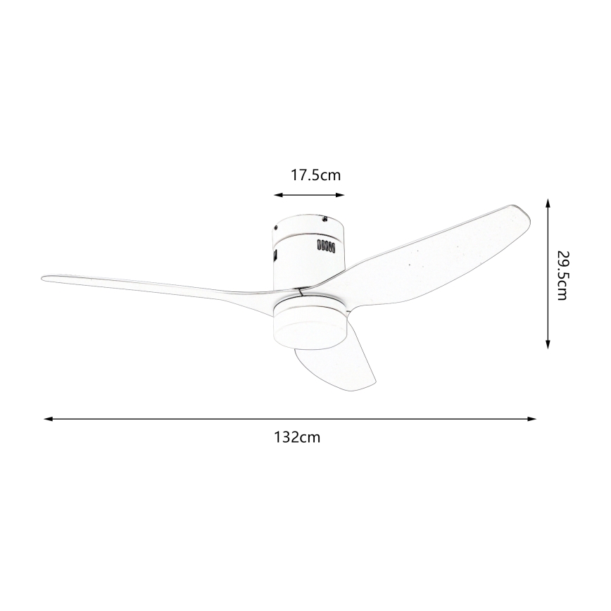 ZEVENTI - LED таванен вентилатор PADUA LED/18W/230V 3000/4000/6000K Wi-Fi Tuya бял + дистанционно управление