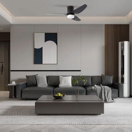 ZEVENTI - LED таванен вентилатор PADUA LED/18W/230V 3000/4000/6000K Wi-Fi Tuya черен + дистанционно управление