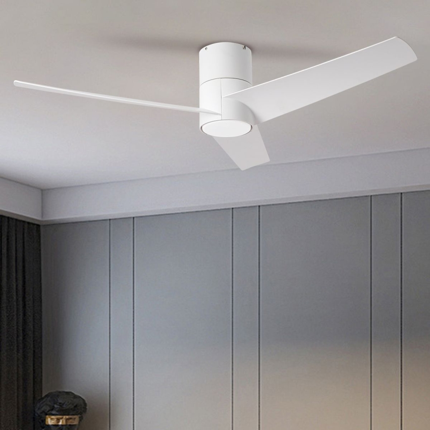 ZEVENTI - LED Вентилатор за таван BARROSA LED/18W/230V 3000/4000/6000K Wi-Fi Tuya бял + дистанционно управление