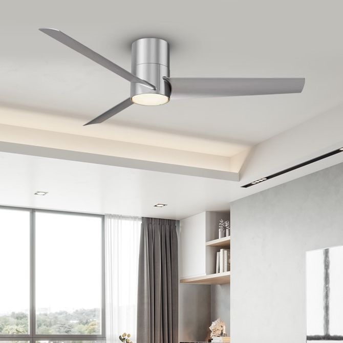 ZEVENTI - LED Вентилатор за таван BARROSA LED/18W/230V 3000/4000/6000K Wi-Fi Tuya матов хром + дистанционно управление