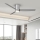ZEVENTI - LED Вентилатор за таван BARROSA LED/18W/230V 3000/4000/6000K Wi-Fi Tuya матов хром + дистанционно управление