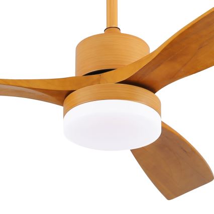 ZEVENTI - LED Димируем таванен вентилатор MARE LED/24W/230V 3000-6000K Wi-Fi Tuya дъб + дистанционно управление