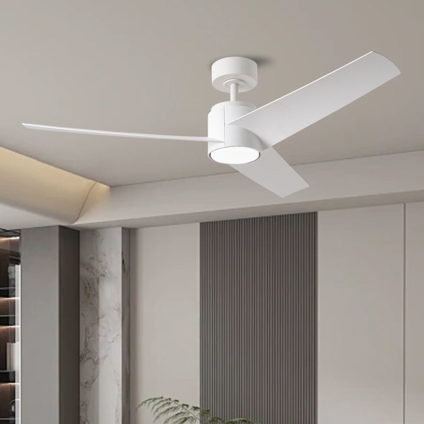 ZEVENTI - LED Вентилатор за таван ORVIETO LED/18W/230V 3000-6000K Wi-Fi Tuya бял + дистанционно управление