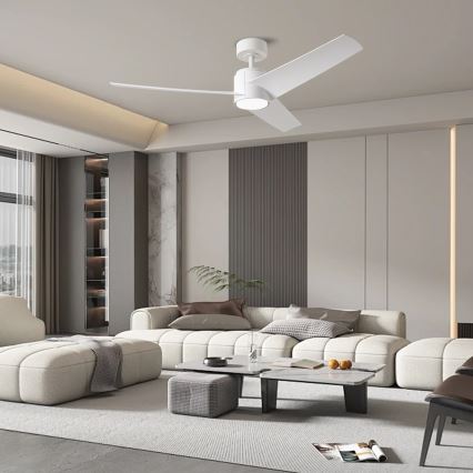 ZEVENTI - LED Вентилатор за таван ORVIETO LED/18W/230V 3000-6000K Wi-Fi Tuya бял + дистанционно управление
