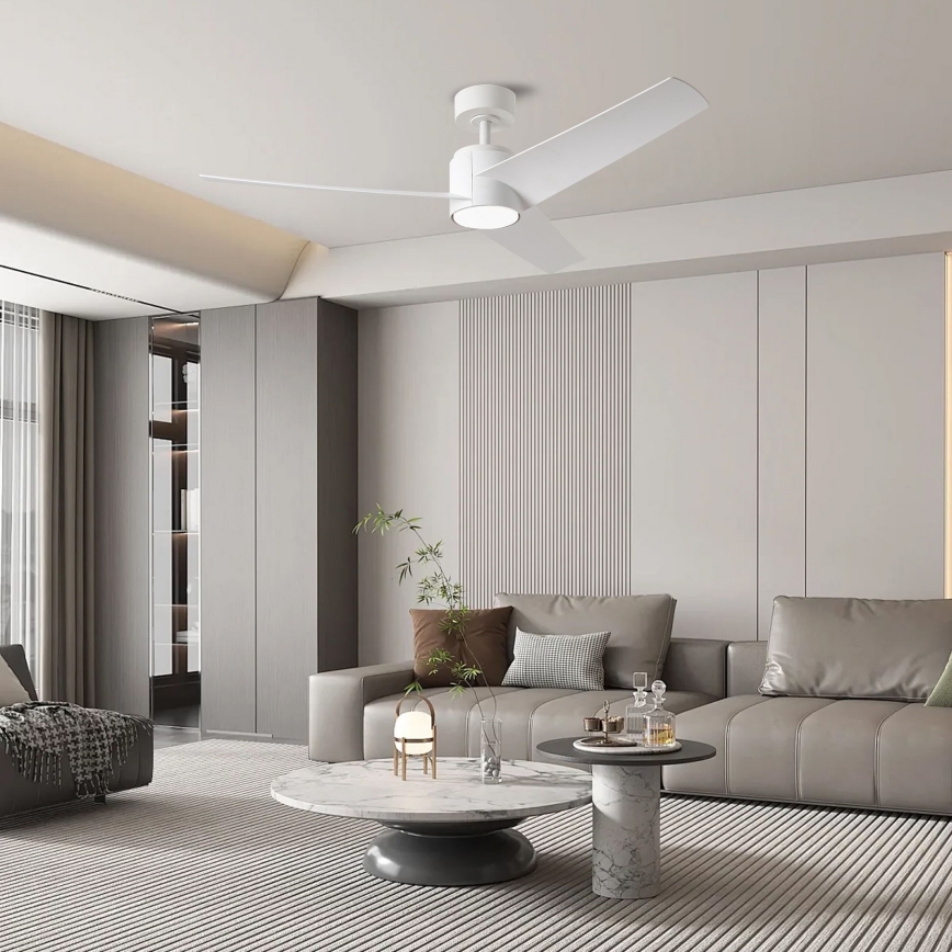 ZEVENTI - LED Вентилатор за таван ORVIETO LED/18W/230V 3000-6000K Wi-Fi Tuya бял + дистанционно управление
