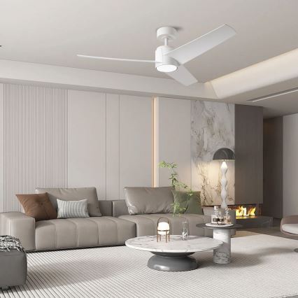 ZEVENTI - LED Вентилатор за таван ORVIETO LED/18W/230V 3000-6000K Wi-Fi Tuya бял + дистанционно управление