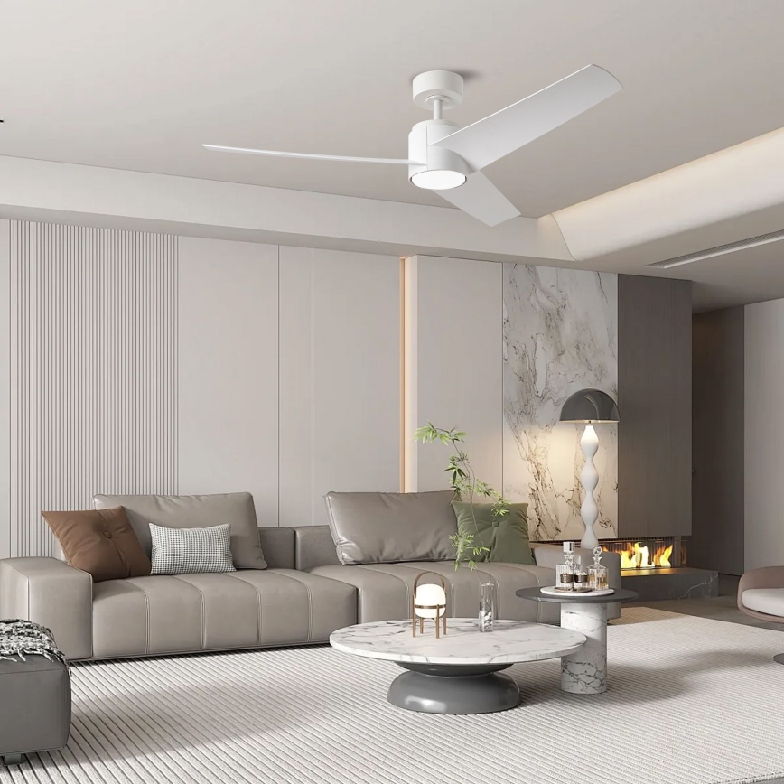 ZEVENTI - LED Вентилатор за таван ORVIETO LED/18W/230V 3000-6000K Wi-Fi Tuya бял + дистанционно управление