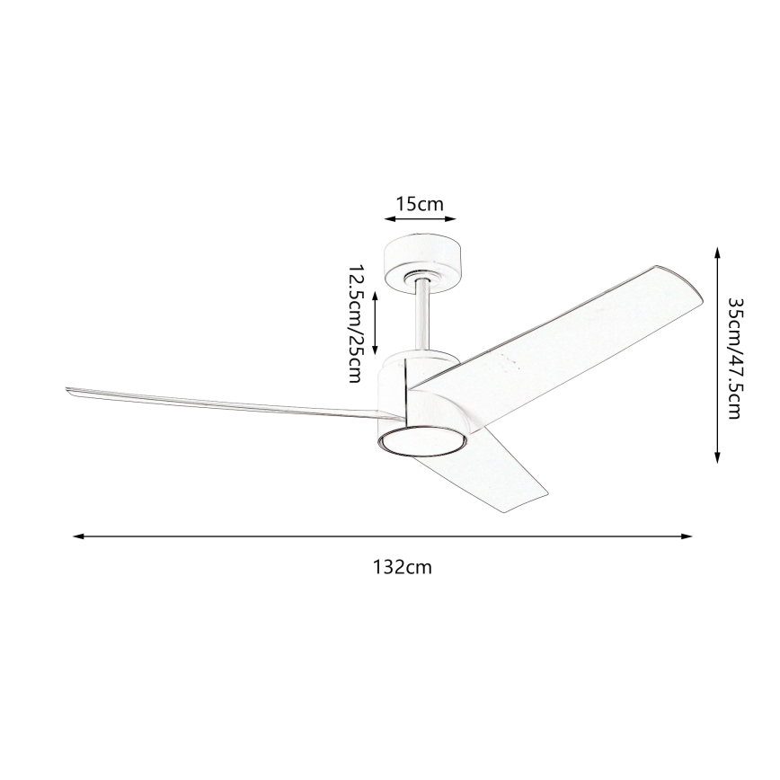 ZEVENTI - LED Димируем таванен вентилатор ORVIETO LED/18W/230V 3000-6000K Wi-Fi Tuya черен + дистанционно управление