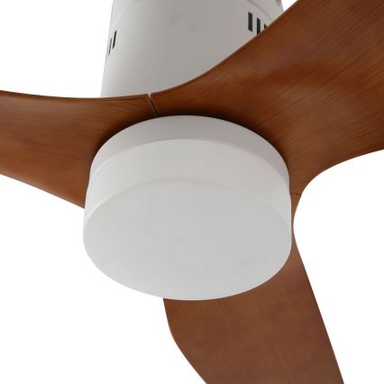 ZEVENTI - LED Димируем таванен вентилатор PADUA LED/18W/230V 3000-6000K Wi-Fi Tuya бял/кафяв + дистанционно управление