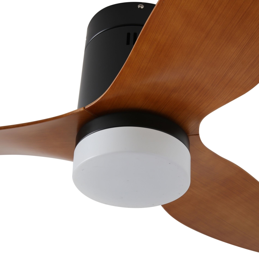 ZEVENTI - LED Димируем таванен вентилатор PADUA LED/18W/230V 3000-6000K Wi-Fi Tuya черен/кафяв + дистанционно управление
