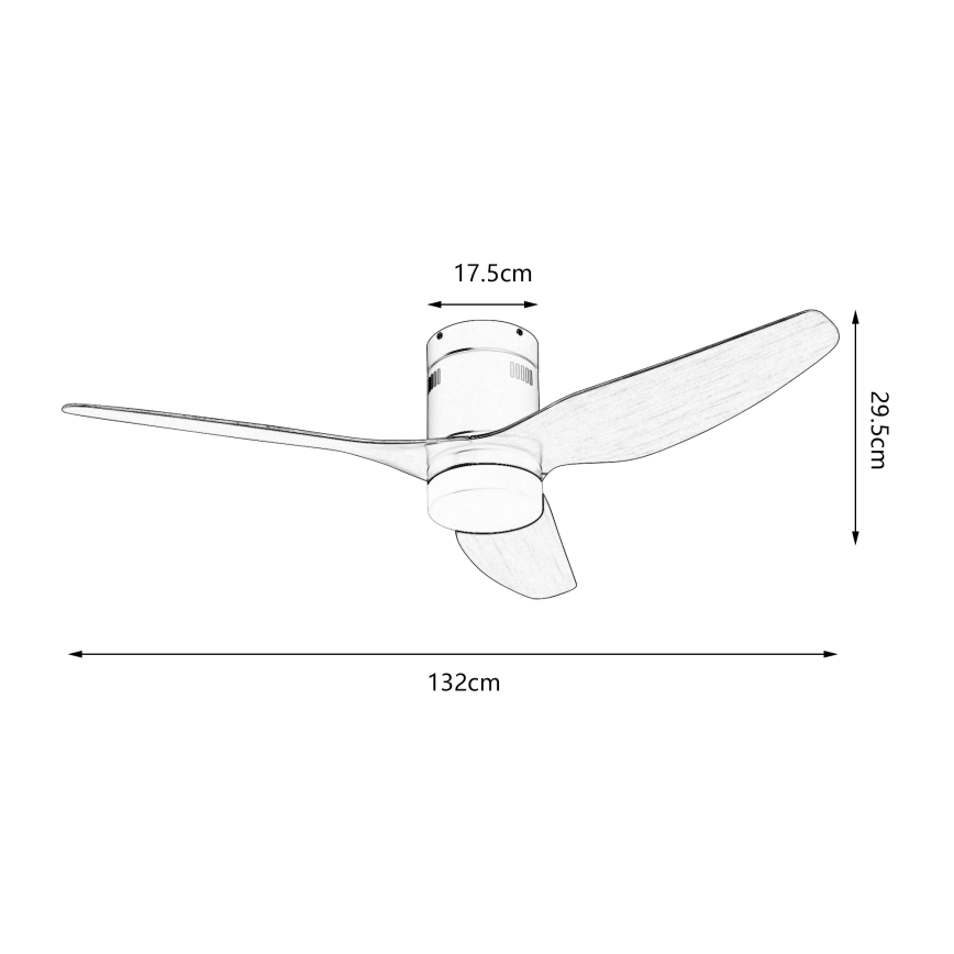 ZEVENTI - LED Димируем таванен вентилатор PADUA LED/18W/230V 3000-6000K Wi-Fi Tuya черен/кафяв + дистанционно управление