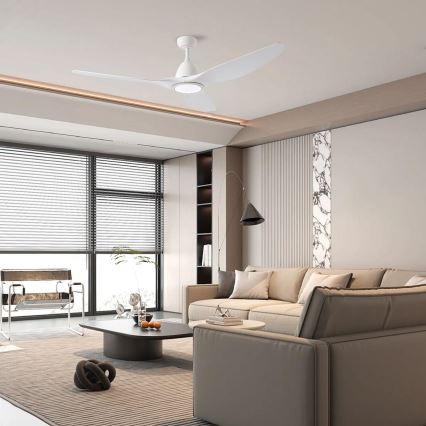 ZEVENTI - LED Димируем таванен вентилатор URBINO LED/20W/230V 3000-6000K Wi-Fi Tuya бял + дистанционно управление
