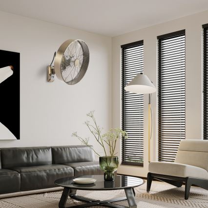 ZEVENTI - Настенен вентилатор FANNY 50W/230V бронзов + дистанционно управление