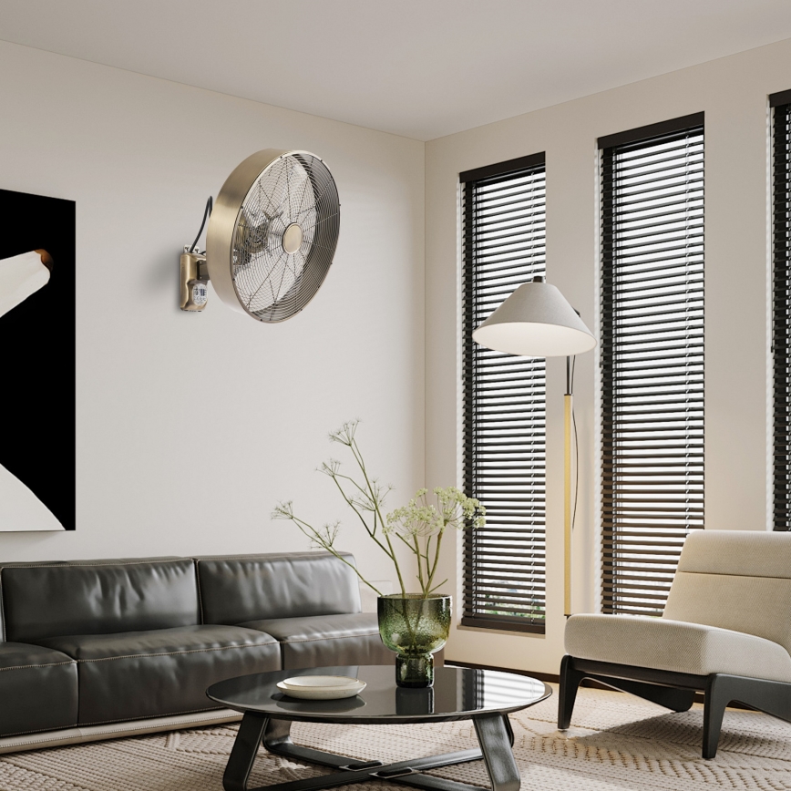 ZEVENTI - Настенен вентилатор FANNY 50W/230V бронзов + дистанционно управление