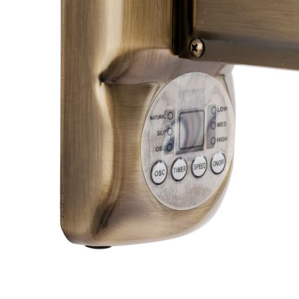 ZEVENTI - Настенен вентилатор FANNY 50W/230V бронзов + дистанционно управление