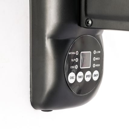 ZEVENTI - Настенен вентилатор FANNY 50W/230V черен + дистанционно управление