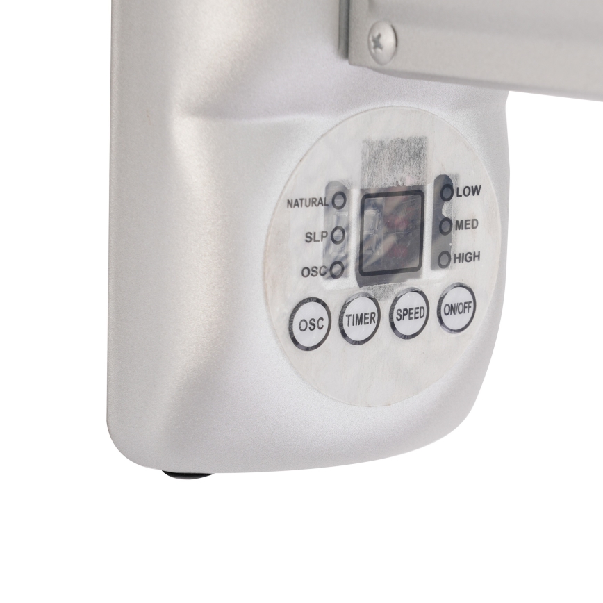 ZEVENTI - Настенен вентилатор FANNY 50W/230V матов хром + с дистанционно управление