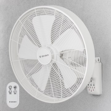 ZEVENTI - Настенен вентилатор FREEZE 50W/230V Ø 45 см бял + дистанционно управление