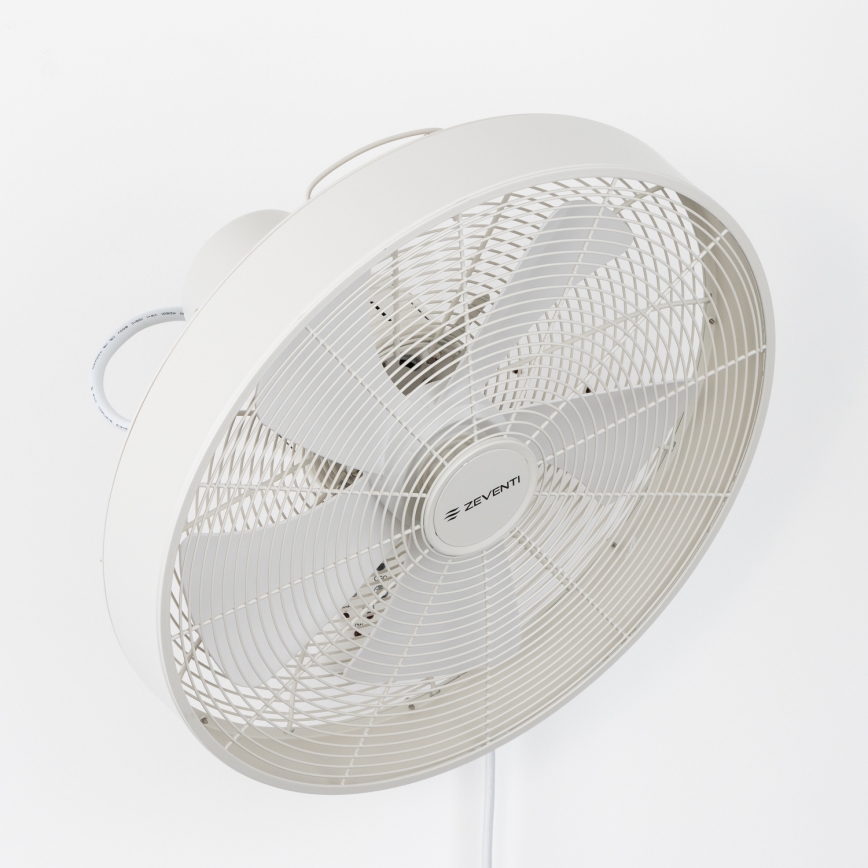ZEVENTI - Настенен вентилатор FREEZE 50W/230V Ø 45 см бял + дистанционно управление