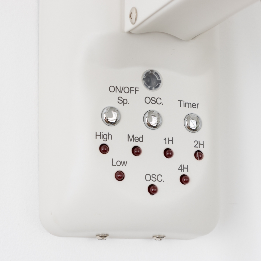 ZEVENTI - Настенен вентилатор FREEZE 50W/230V Ø 45 см бял + дистанционно управление