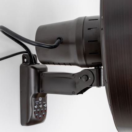 ZEVENTI - Стенен вентилатор FREEZE 50W/230V Ø 40 см черен/кафяв + дистанционно управление