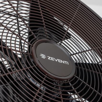 ZEVENTI - Стенен вентилатор FREEZE 50W/230V Ø 40 см черен/кафяв + дистанционно управление