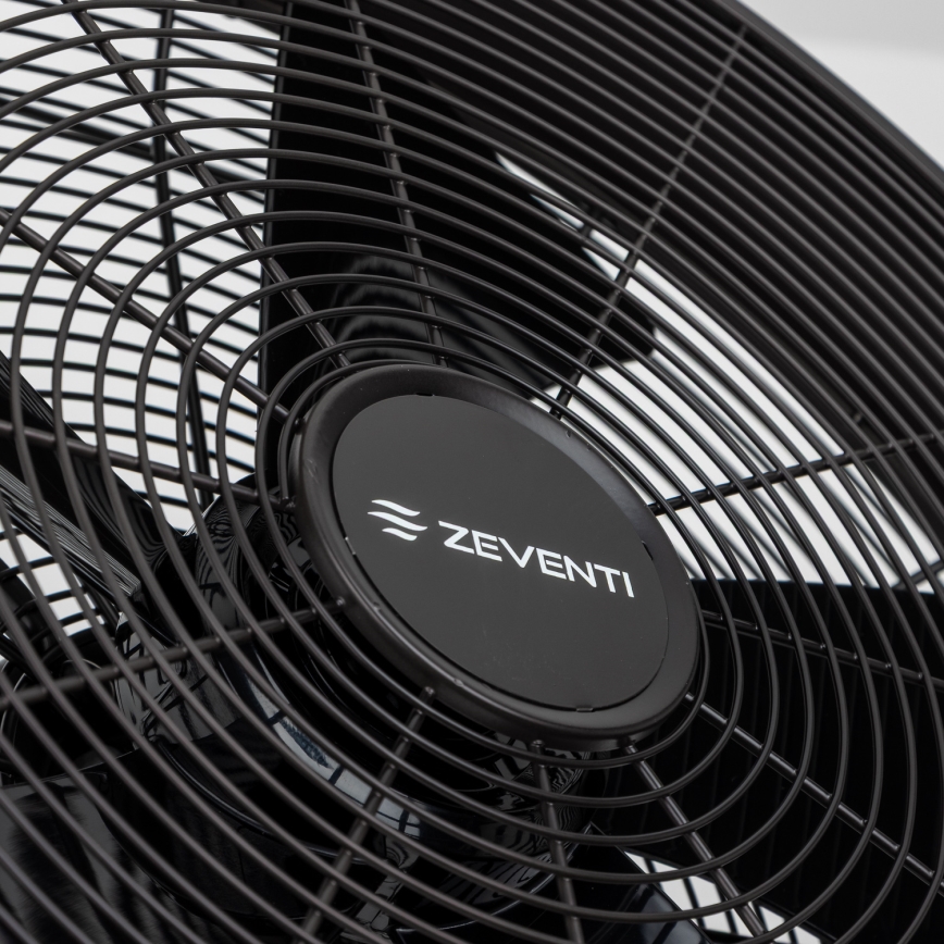 ZEVENTI - Стенен вентилатор FREEZE 50W/230V, с диаметър 45 см, черен + дистанционно управление